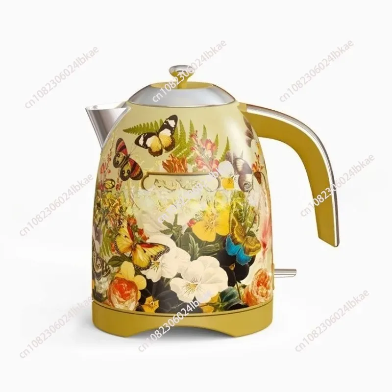 

Kettle Household retro electric kettle 304 stainless steel automatic power failure high value printing small opening kettle