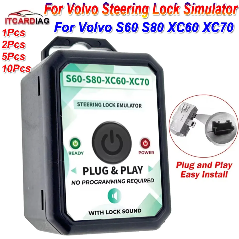 

Steering Lock Emulator Simulator For Volvo S60 S80 XC60 XC70 With Sound Plug and Play Steering Column Lock Emulator