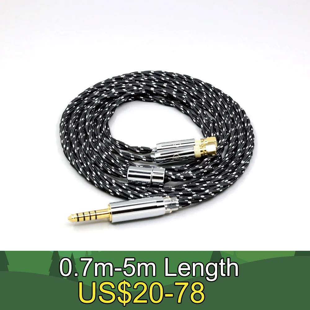 OCC Mixed OFC Twisting Nylon Earphone Cable For HiFiMan HE400 HE5 HE6 HE300 HE4 HE500 HE6 Headphone LN008705