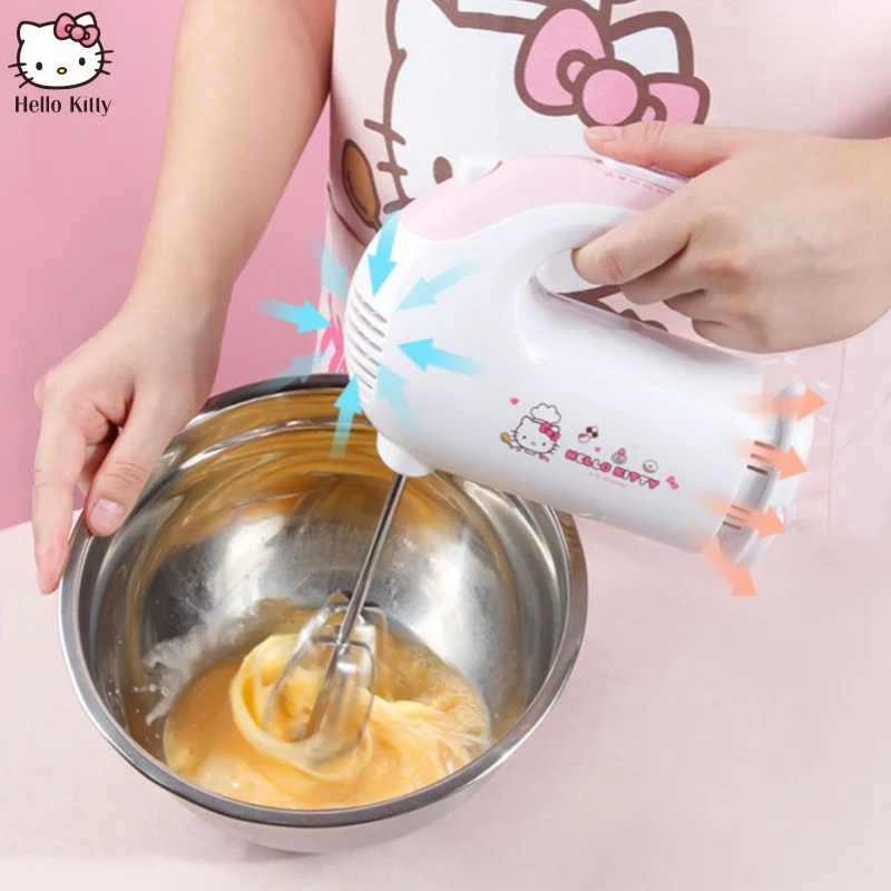 

Sanrios Hello Kittys Kawaii Electric Egg Beater Cartoon Creative Baking Tool Cute And Beautiful Whisk Household Electric Baking