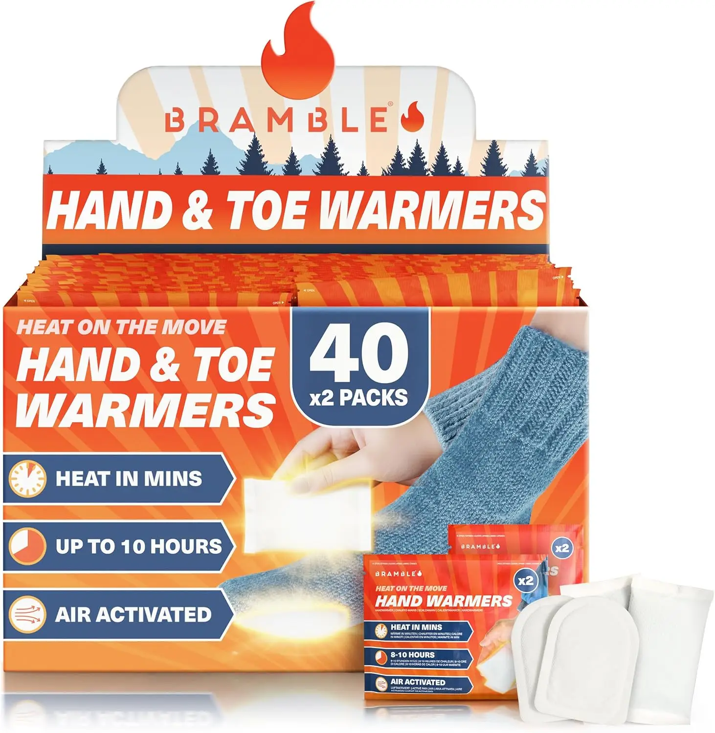 

Hand Warmers & Foot Warmers - Long-Lasting Heat Packs (8h) for Outdoor Activities, Sports, and Cold Weather