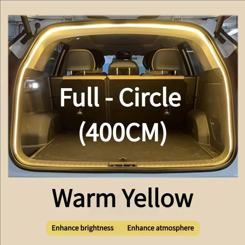 2m/4m Kofferraum Lichtleiste Flexible PVC Weiche Led-Lichtleiste Versteckte Kofferraum Automatische Induktionslampe Universal für SUV/Mpv