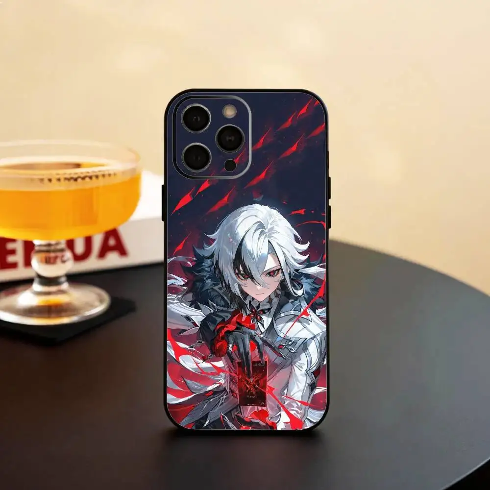 A-Arlecchino G-Genshin Impact   Phone Case Silicone Soft For IPhone 17 16 15 14 13 12 11 X XR Plus Pro Max Plus