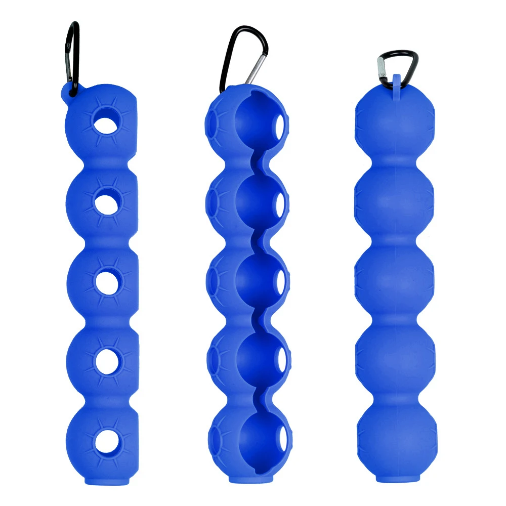 Juste de protection portable pour balle de golf, étui en silicone en poudre pour 5 balles, sac de transport pour sports d'entraînement