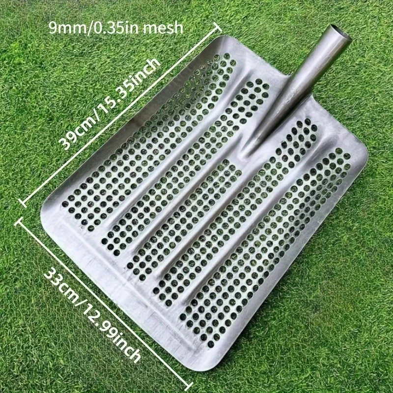 Manganese Steel Soil Sieve Shovel Multifunctional Mesh Filter for Sand Stone Soil Separation Garden Agriculture Essential Tool