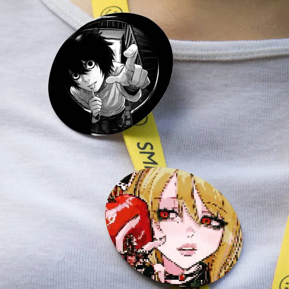ANIME D-Death Nos-te-E Mixed Theme Round Button Badge Set Anime Cartoon Music Game Fashion Pins For Bags Clothes Accessories - view 3