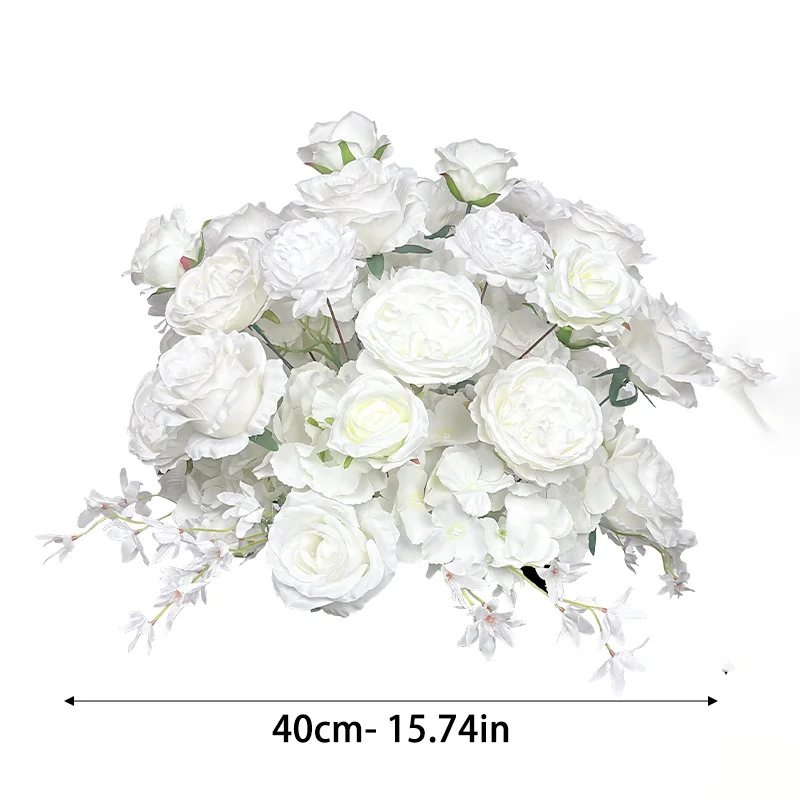 Künstliche Rosen-Hortensien-Blumenarrangement Hochzeitstisch-Mittelstück Seidenblumenball für Heimparty Bankett Esstisch Deko – Detail 2