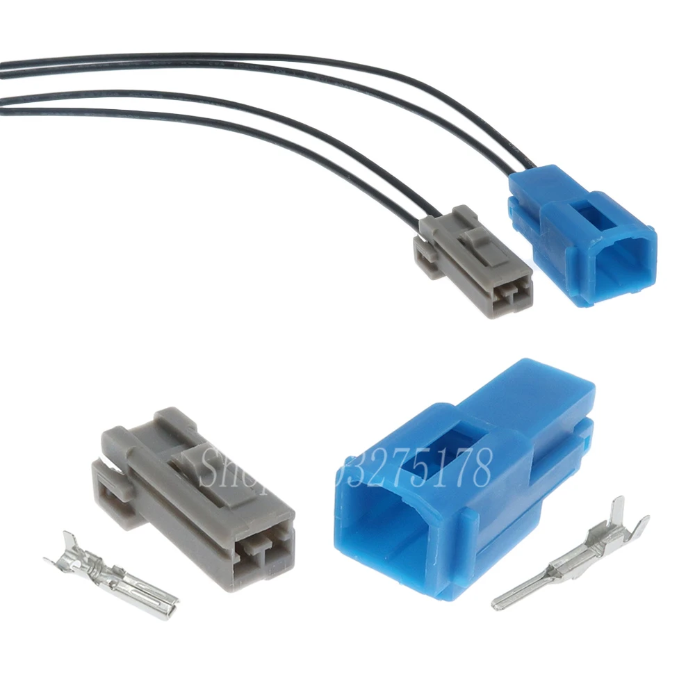 1 Set 2 Pin 174463-2 174460-1 174460-5 174463-5 Car Wire Connector Black Blue White Grey Female Socket with 20cm Wires