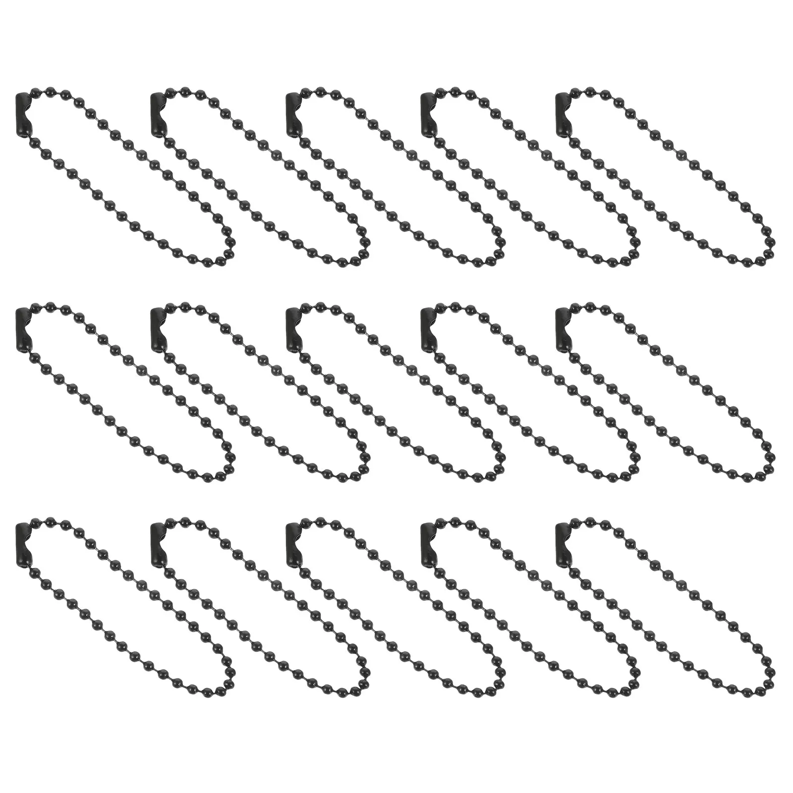 

100 Pcs Delicate Bead Chain Pendant Jewelry Key Iron 2.4mm Round Ball Beading Chains