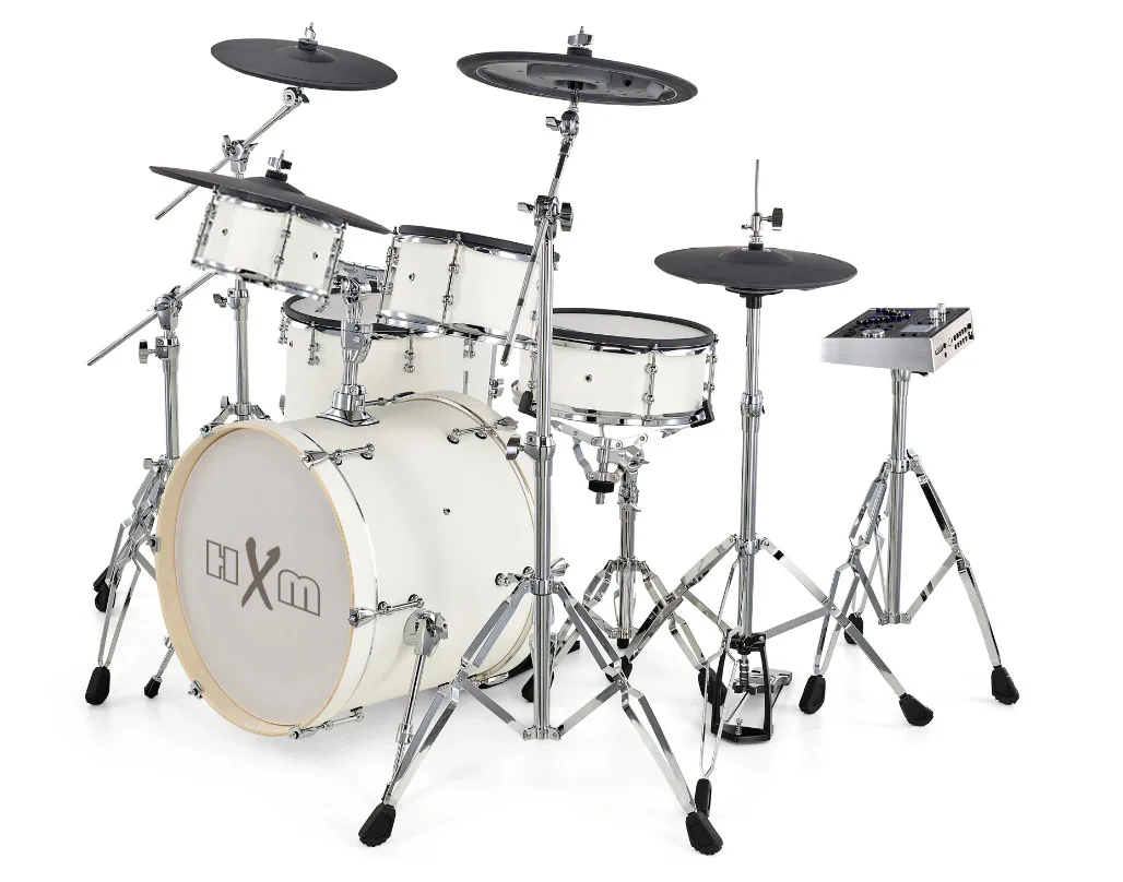 HXM XD-2000-KM White Color Acoustic Feeling Electronic Drum Set Factory Direct Sales Drum Electric Drum Set Professional