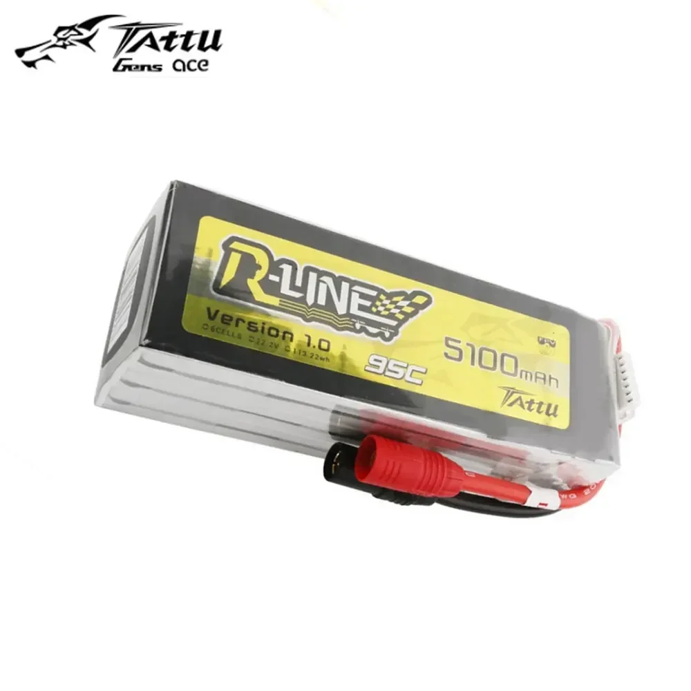 Gens Nes Ace Tattu R-Line 1.0, RC FPV 레이싱 드론 쿼드콥터용 Lipo 배터리, 5100mAh 22.2V 6S 95C