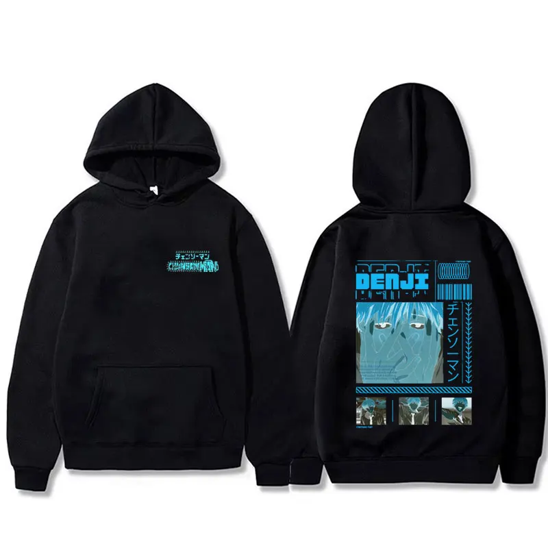 

Anime Chainsaw Man Hoodie Funny Denji Pochita Graphic Hooded Sweatshirt Men Women Fashion Casual Oversized Hoodies Streetwear