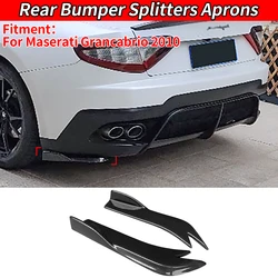 For Maserati GranCabrio 2010 Car Rear Bumper Splitters Aprons Trunk Lip Spoiler Canard Wing Diffuser Wrap Angle Protector Carbon