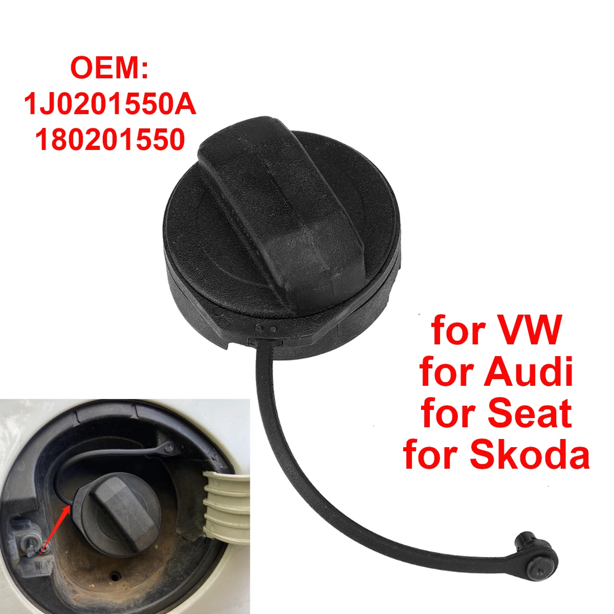 Car Oil Fuel Tank Cap Cover Rope Loop 180Z01556 for VW Golf Jetta Passat Polo for Audi A3 A4 A6 for Skoda Octavia Leon for Seat