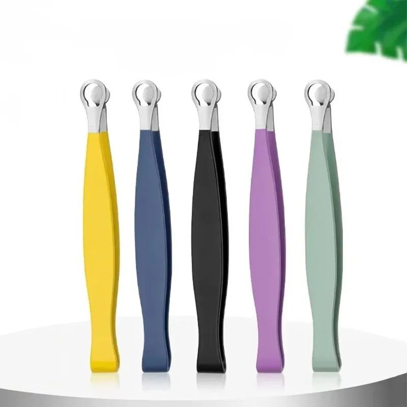 1/2pcs Universal Nose Hair Trimming Tweezers Stainless Steel Eyebrow Nose Hair Cut Manicure Facial Trimming Makeup Trimmer
