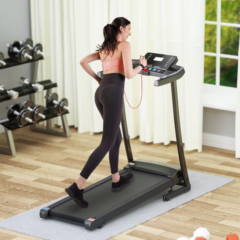 2.5 HP Folding Treadmill Easy To Move with 3-speed Incline Adjustment 12 Preset Programs Modes Heart Rate Bluetooth Etc Suitable