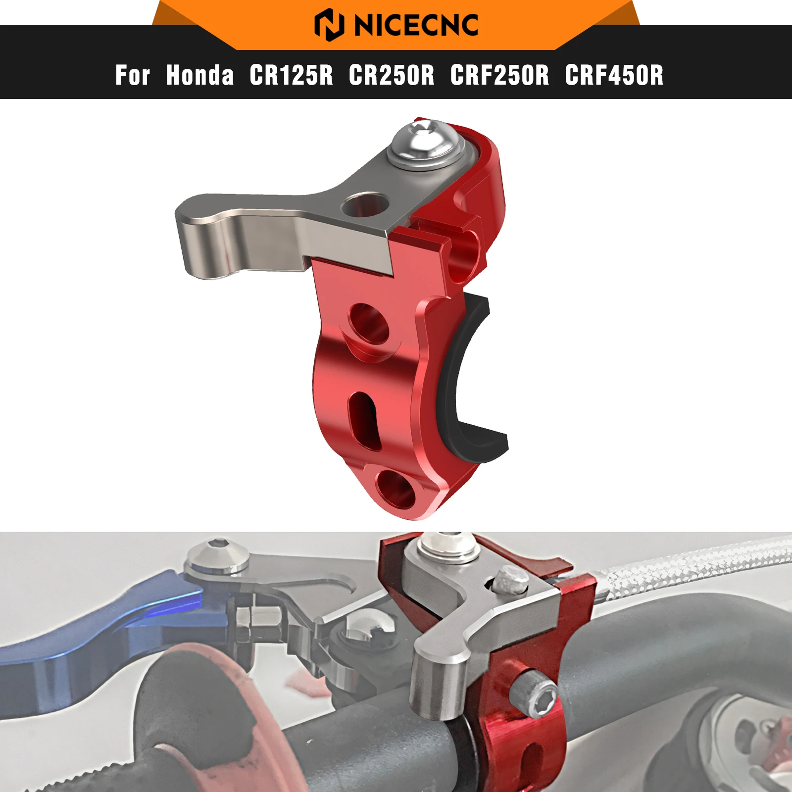 

Rotating Bar Clamp Hot Start Lever For Honda CRF250R CRF450R CR125R CR250R CRF230F CRF250X CRF450X XR250L XR650L XR600R XR650R