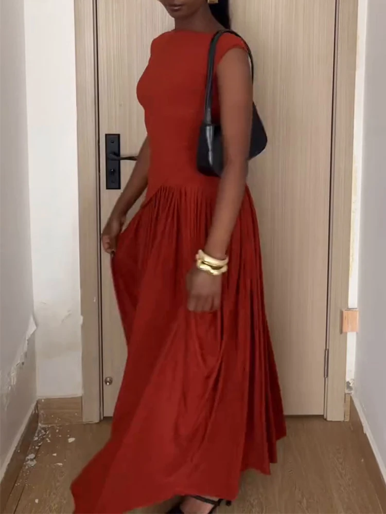 

Повседневная длинная юбка без рукавов с круглым вырезом, комплекты из 2 предметов, женский модный топ и праздничная юбка, костюм нестандартной формы, элегантная темпераментная юбка, наряды