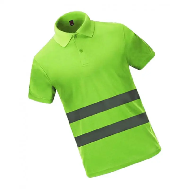 Reflective Safety T Shirts High Visibility Breathable Quick Dry Workwear Safety Clothing for Outdoor Jobs