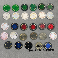 20.5mm Watch Dial For 26mm Ladies Watch Sunburst Black Gray White Mother Pearl Dial Diamond Fit NH05A NH05 Automatic Movement