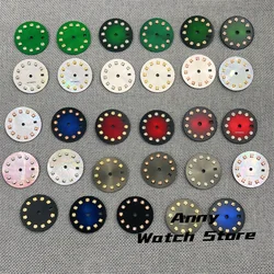 20.5mm Watch Dial For 26mm Ladies Watch Sunburst Black Gray White Mother Pearl Dial Diamond Fit NH05A NH05 Automatic Movement