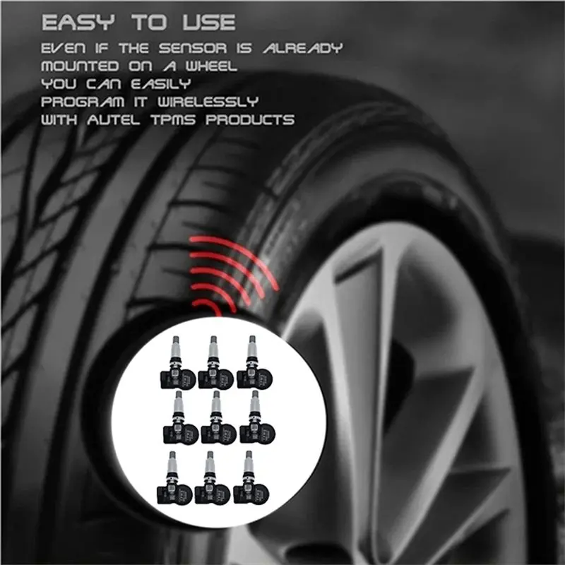 For Autel TS408 TS508 ITS600 TPMS Tire Pressure Sensor Monitor 2 In 1 9Pcs Programmable MX Sensor 315MHZ+ 433Mhz CR2450