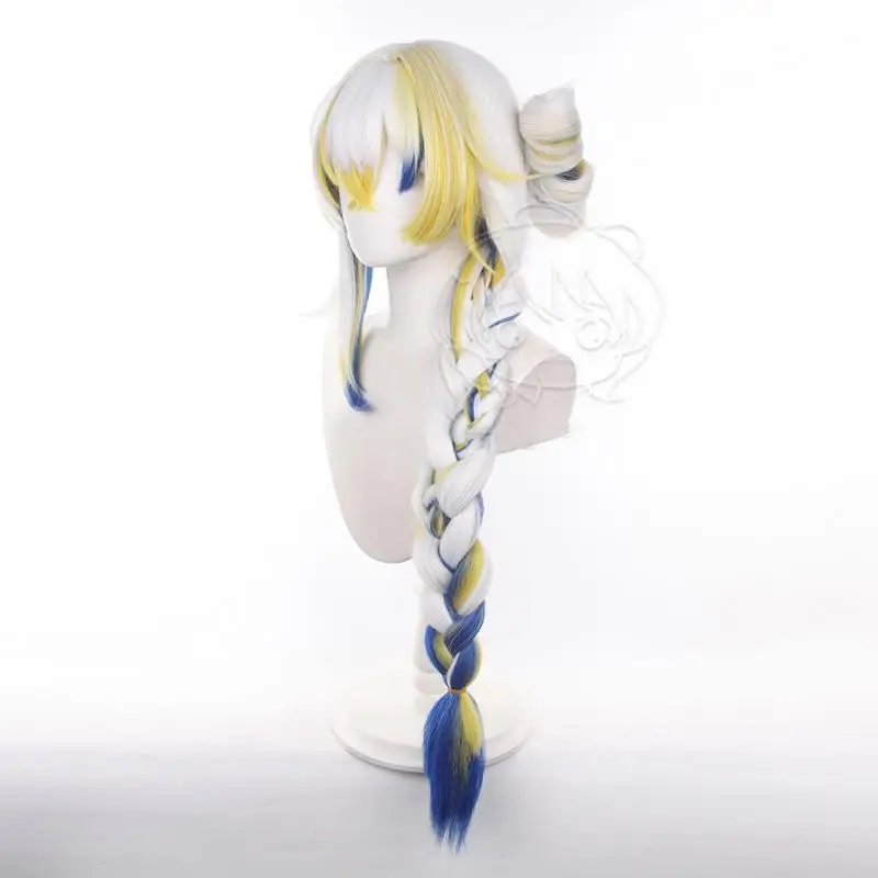 Anime Arknights Shu Damen Cosplay-Perücken, Cosplay-Kostüme, Kopfbedeckung, 95 cm lange, simulierende, dick gefärbte, voluminöse Langhaarperücken – Detail 5
