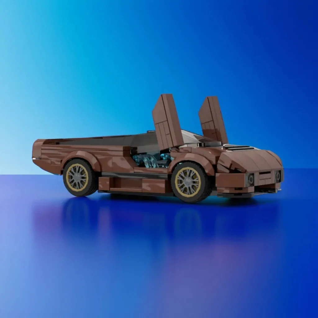 

218PCS MOC City Champions Super Car 8 Wide Wraith Movie Dodge M4S Turbo Interceptor Model Technology DIY Assembly Bricks Gift