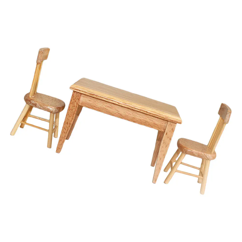 

Набор миниатюрных обеденных столов и стульев, маленькая винтажная деревянная мебель, декор для миниатюрного дома, реквизит для фотосъемки, микроландшафт
