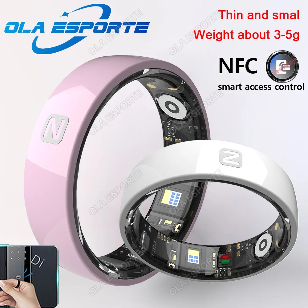 NFC Access Control Smart Ring Multifunction 5 ATM Waterproof Ceramic Heart Rate Blood Oxygen Monitoring For Men Women Smartring