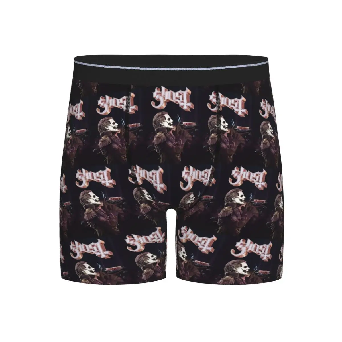 

Long Boxer Underpants Shorts Rock Band Ghost BC Panties Men's Ventilate Underwear for Homme Man Boyfriend Gifts
