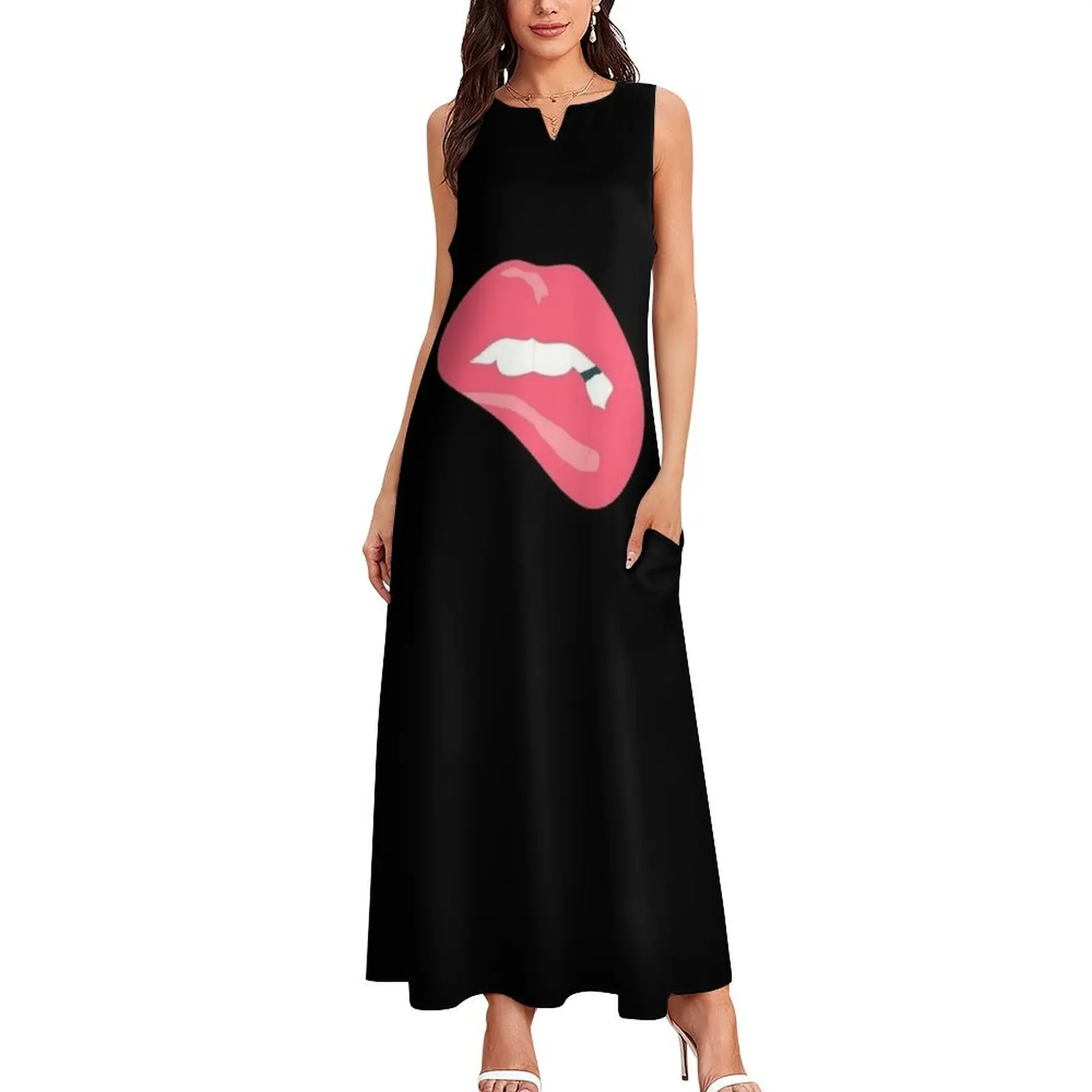 Lips! Long Dress dresses women summer 2025 summer women's suit womans clothing