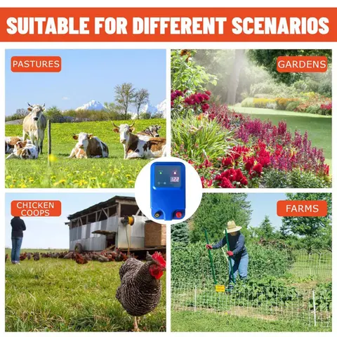 12V 10KM इलेक्ट्रिक बाड़ एनर्जाइज़र पशुओं के लिए मवेशी भेड़ मुर्गी फार्म पशुधन पल्स डिवाइस इलेक्ट्रिक शेफर्ड उपकरण किट 8 best sales इलेक्ट्रिक शेफर्ड - №3