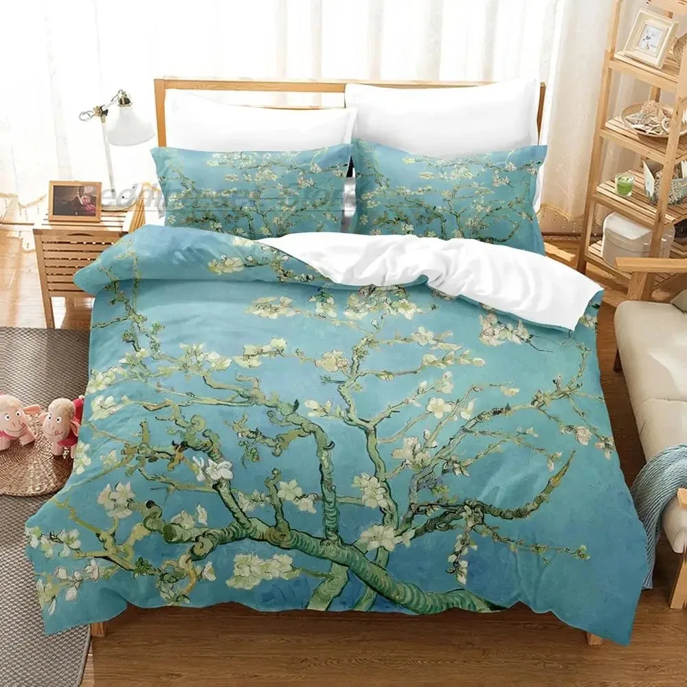 

Van Gogh Bedding Set Single Full Queen King Size Bed Set with Pillowcase Aldult Kid Bedroom Duvetcover Sets 3D Retro Classic