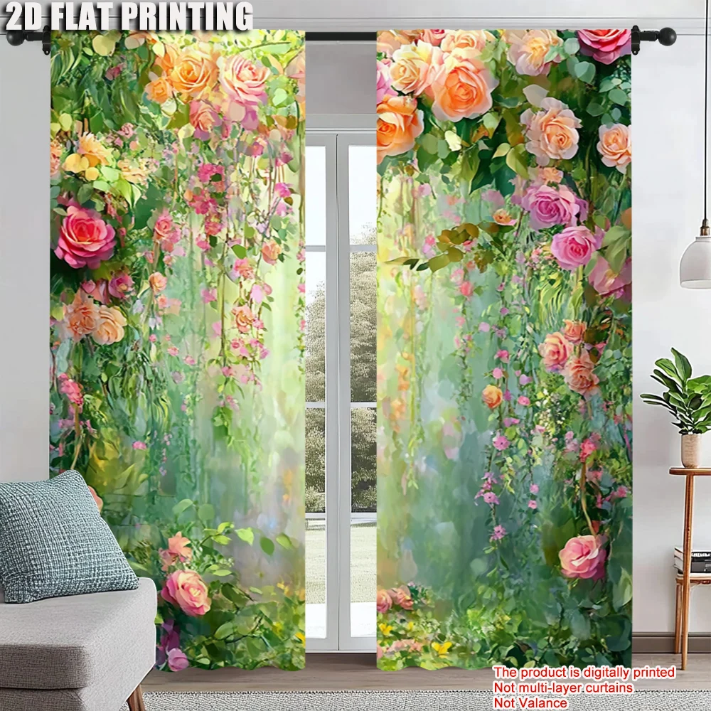 

2pc, Drapes Flower vine Versatile 100% Polyester,Without Electricity Holiday Decorations Suitable for Decorations Clearance