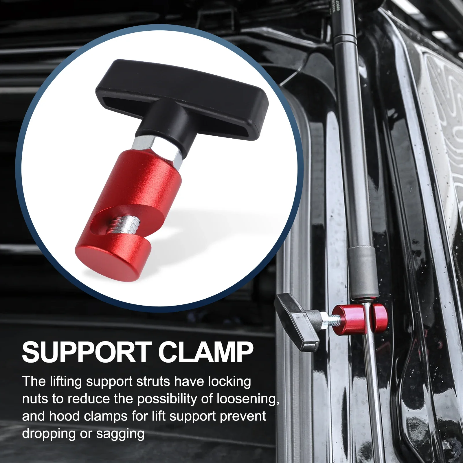 

Противоскользящий фиксирующий зажим для амортизатора давления воздуха для крышки двигателя, подъемный стабилизатор, аксессуары, держатель штанги для капота автомобиля, багажника