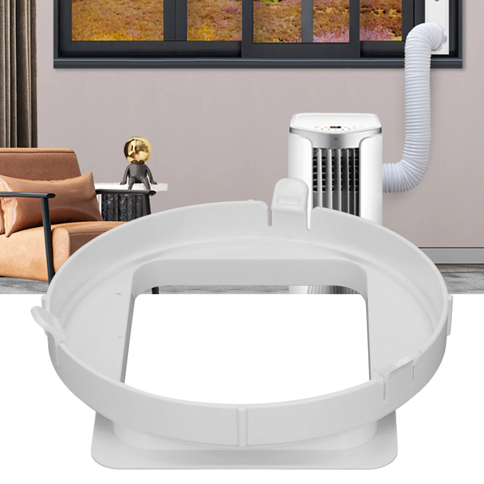 Portable AC Square Exhaust Adapter ABS Connector For 1P Air Conditioner ( KY-35/3 Connector) Durable Coupler image 3