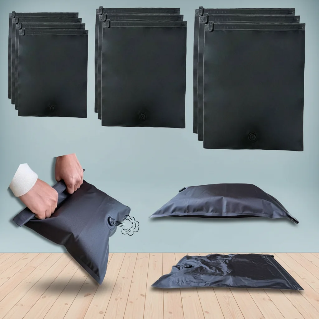 Bolsas de Vacío Reutilizables para Ahorrar Espacio, Bolsas de Compresión a Prueba de Polvo, Bolsas de Almacenamiento al Vacío Portátiles para Viajes