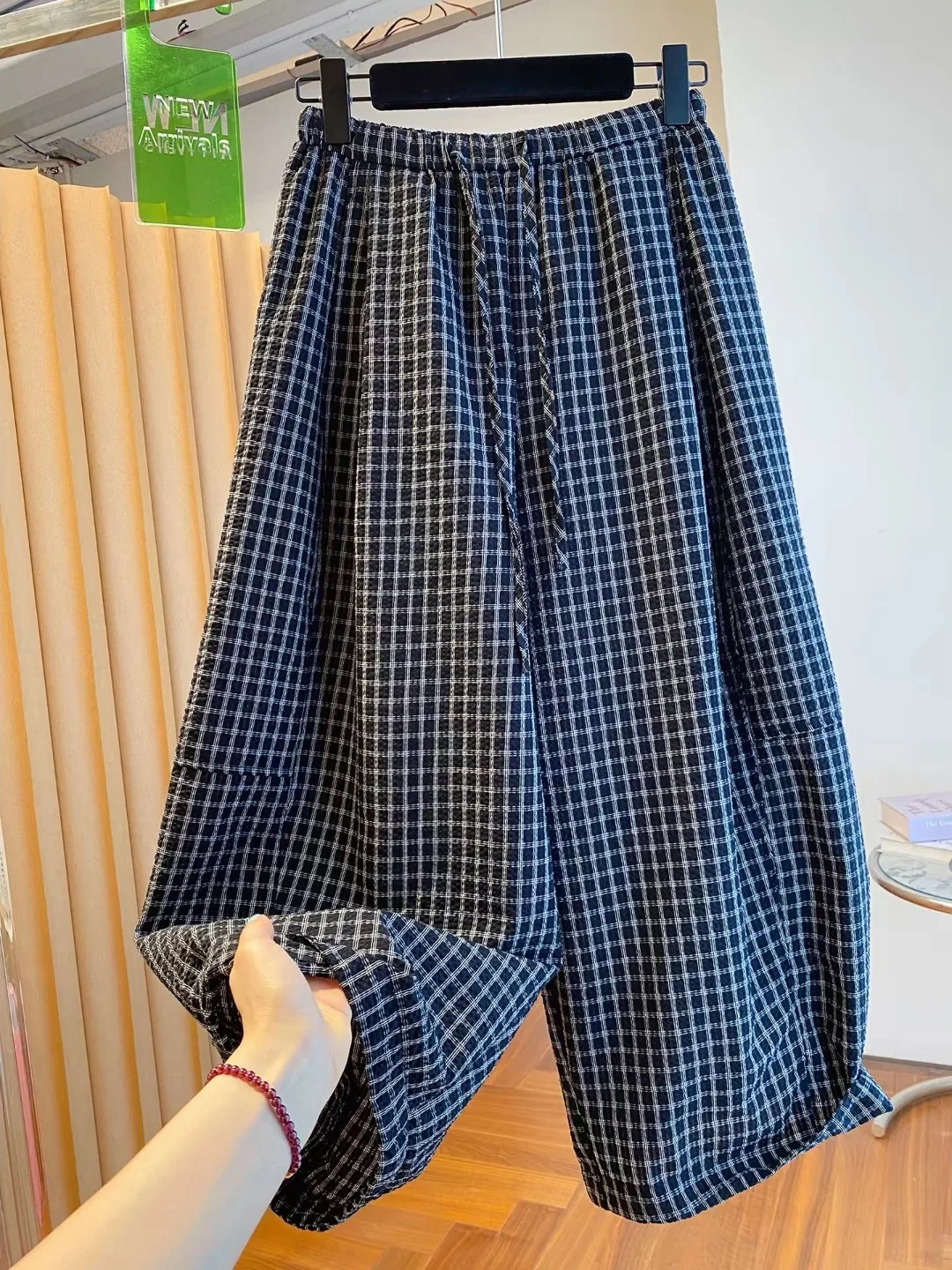 

Authentic Summer Thin New 2026 Loose Casual Harem Pants Versatile Cotton Linen Nine Point Pants Ladies High Waist Wide Leg Ca...