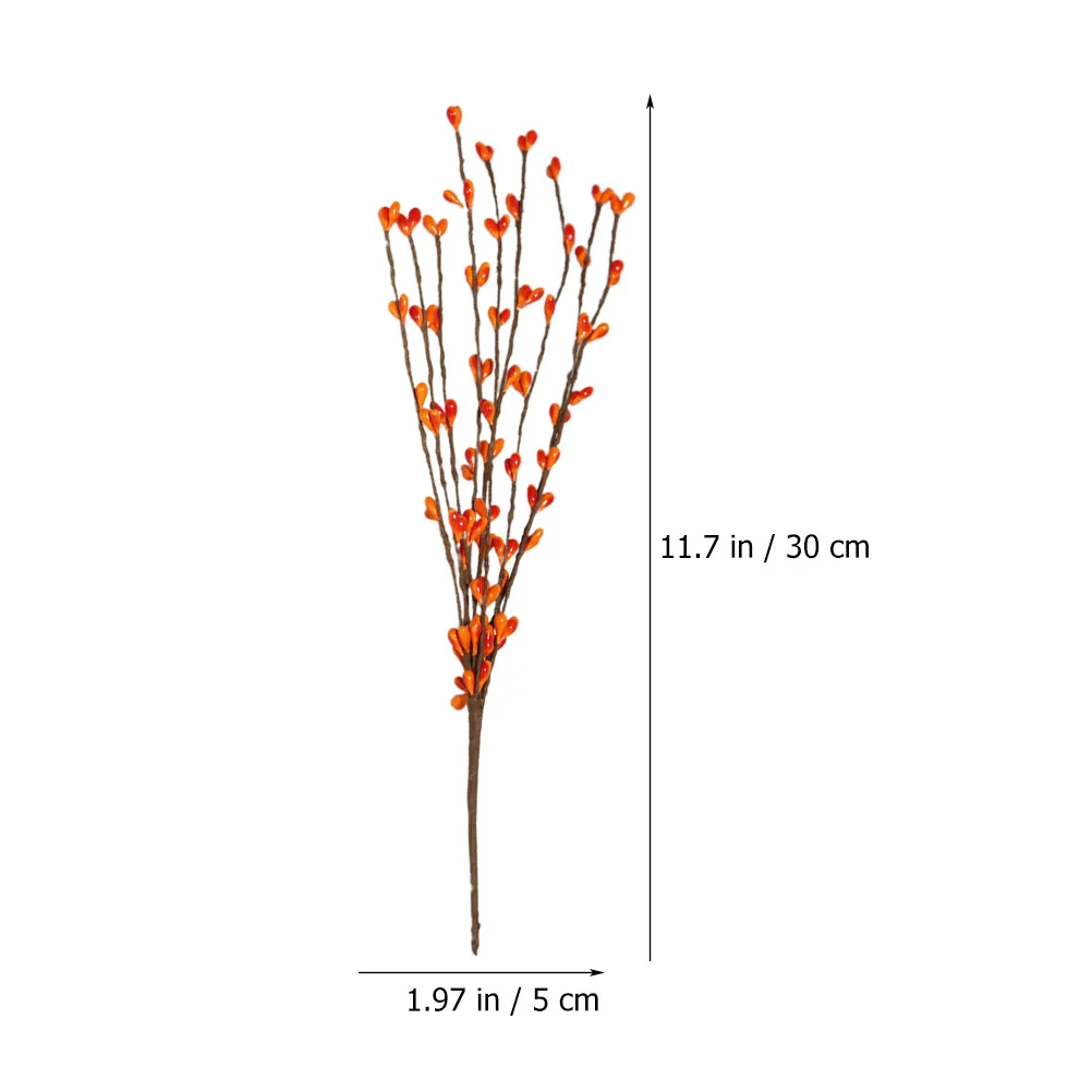 

5Pcs Artificial Berry Stems Lifelike Fake Berry Branch Christmas Wreath Picks Rustic Floral Arrangement Artificial Plants