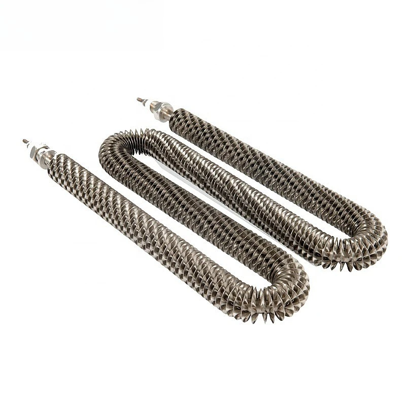 U‑Shaped Finned Tubular Heater, 110V/220V Stainless‑Steel Electric Heating Element 1‑800℃ High‑Temperature Industrial Air Heater