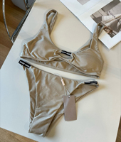2025 New Luxury Miu Series Bikini Swimsuit, One-piece Design Makes You Look Taller and Thinner, Breathable and Comfortable