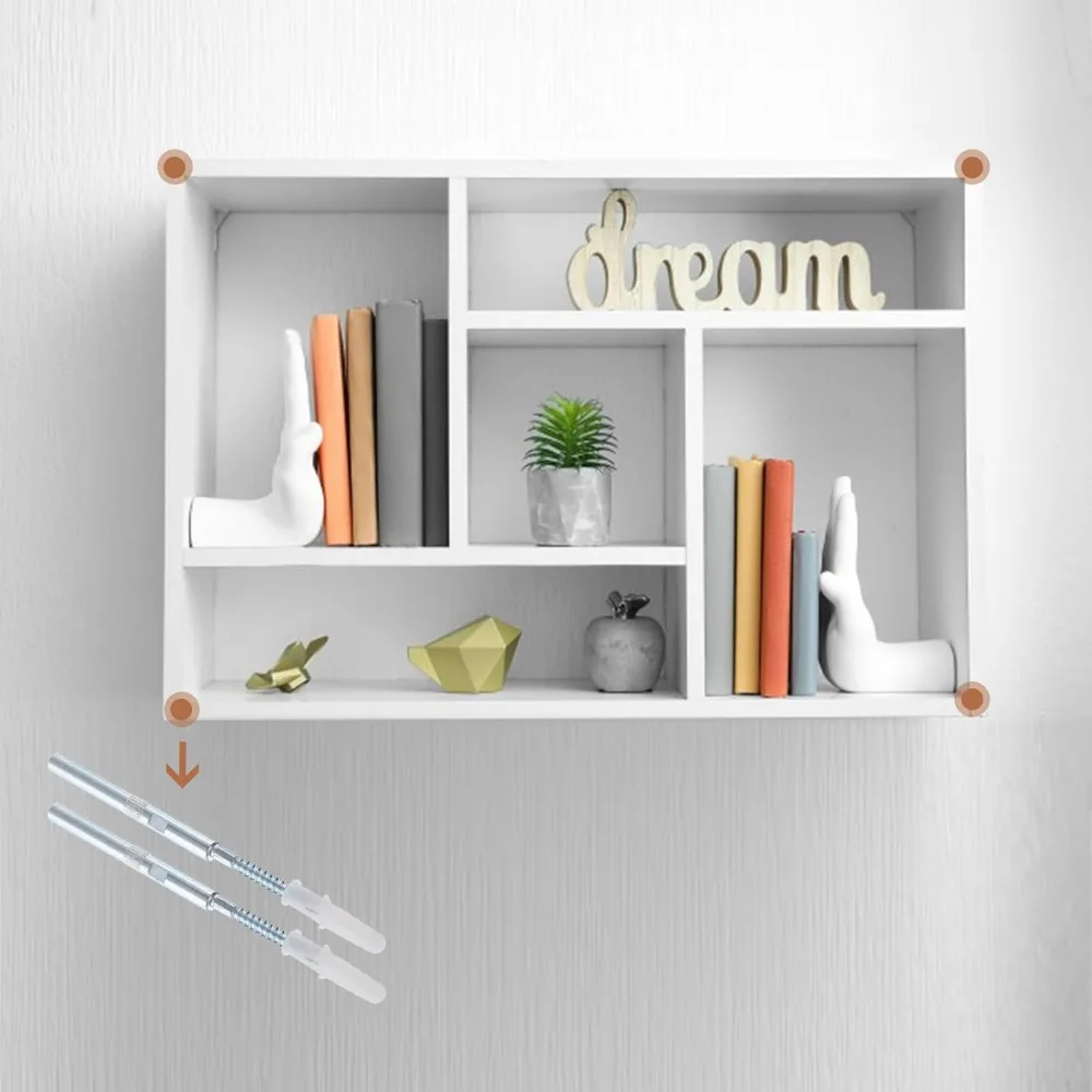 

4 плавающих кронштейна для полок, металлические невидимые опорные настенные вешалки 8X100 мм, компактные кронштейны для перегородки для организации дома,