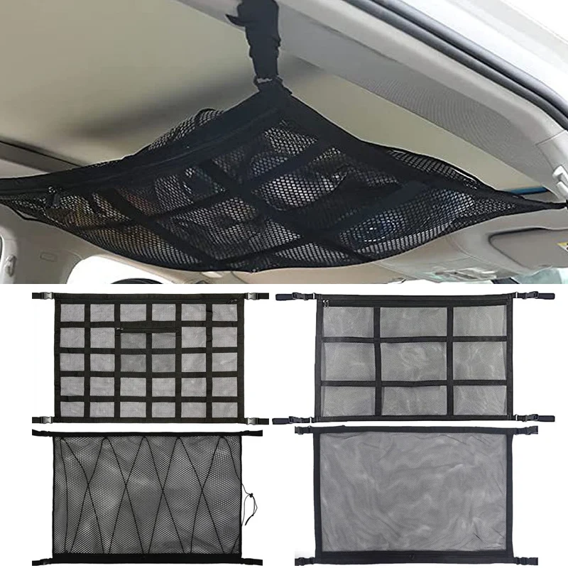 

Car Roof Storage Organizer Luggage Car Roof Cargo Mesh Bag Mesh Outdoor Camping Accessory Organizer Fishing Rod Holder Lanyard