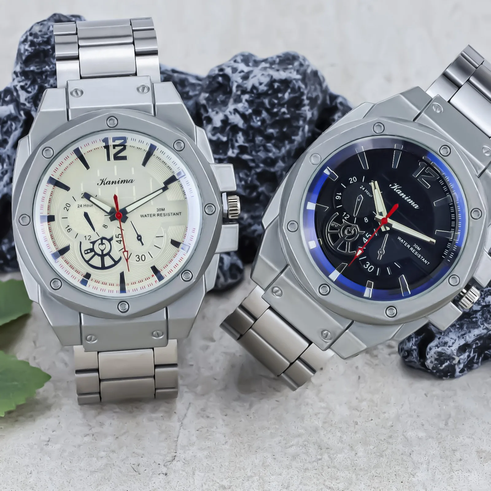 

New Large Dial Business Men's Watch Casual Men's Watch Fashion Steel Band Quartz Watch