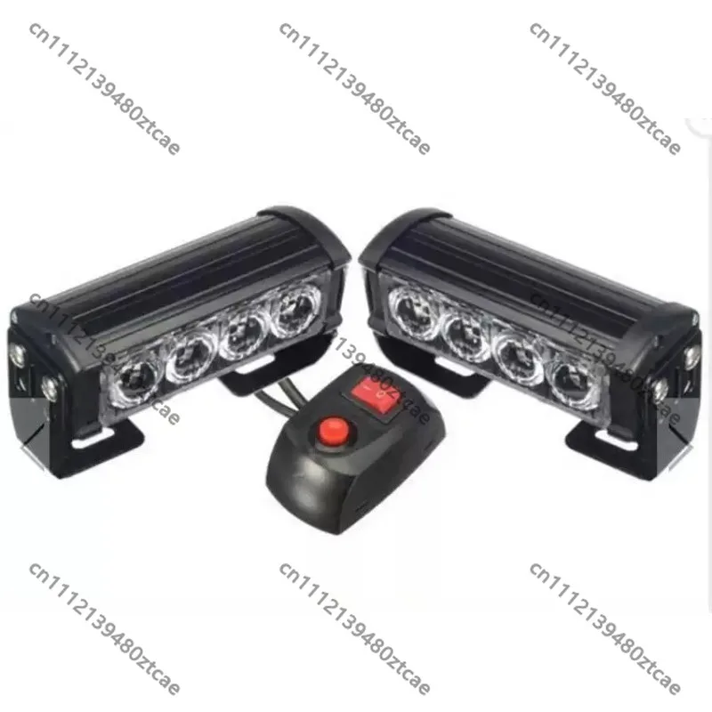 Car Grille LED Strobe Warning Light,One‑to‑Two High Brightness Anti‑Glare Daytime Running Fog Light