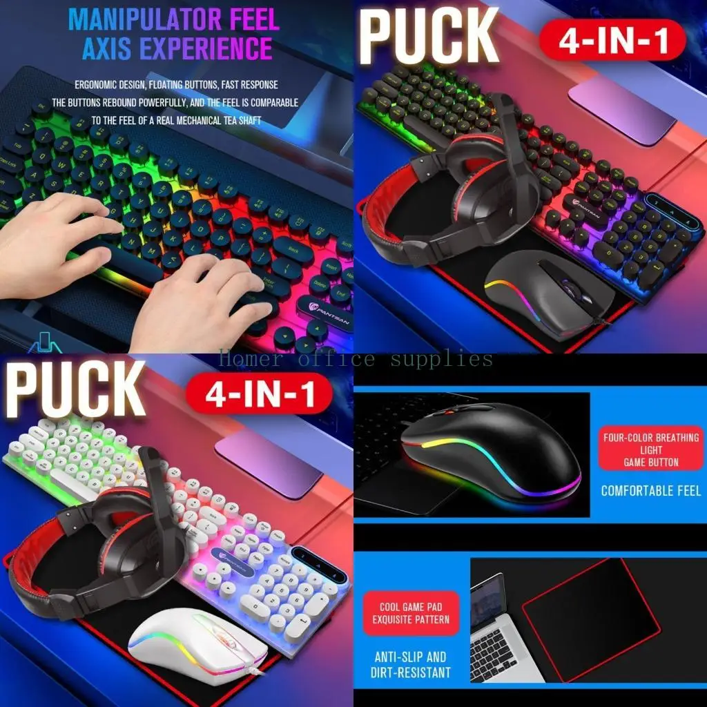 

K43B Gaming Bundle (клавиатура/мышь/мышиная площадка/гарнитура).