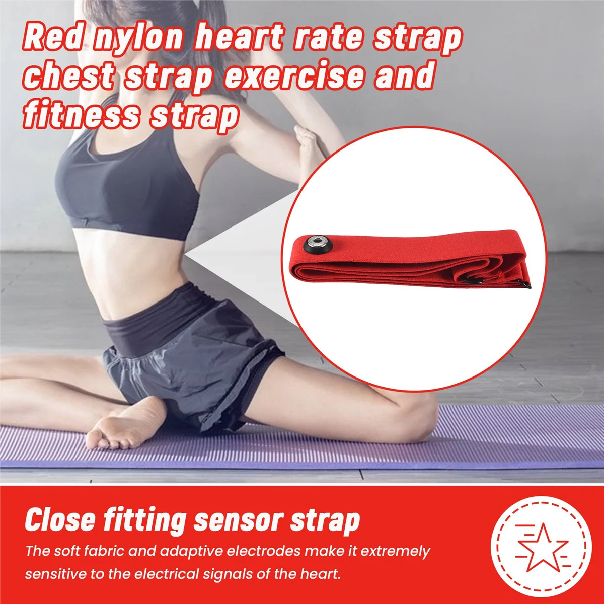 Heart Rate Monitor Chest Strap Replacement Band for