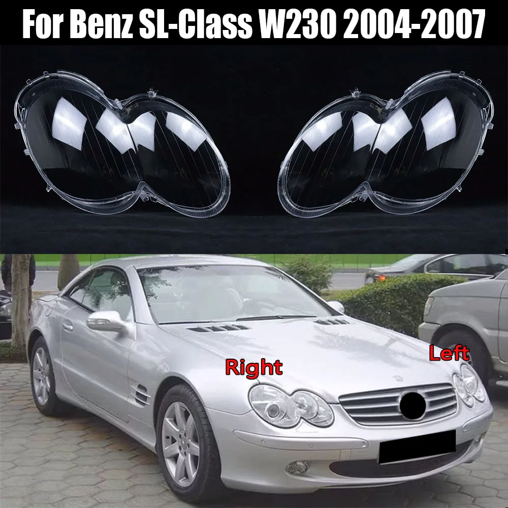 For Benz SL-Class W230 2004-2007 Headlight glass headlamps transparent lampshade lamp shell Headlight Cover lens