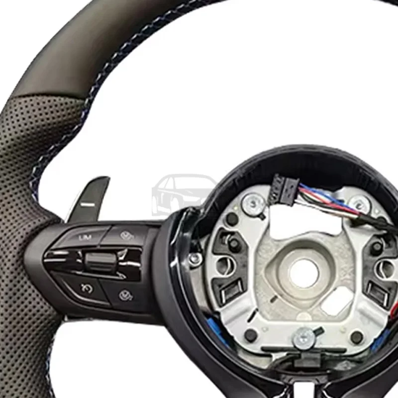 【Premium】M Sport Leather Steering Wheel for BMW 3/4/5 Series (F30/F10/F31) - Genuine Nappa Leather with M Logo & Thickened Grip